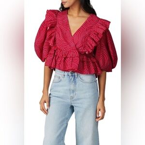 RHODE Short Sleeve Elodie Top - L